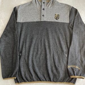 Las Vegas Golden Knights Station Casinos Sweatshirt 1/4 Button Snap Adult Large